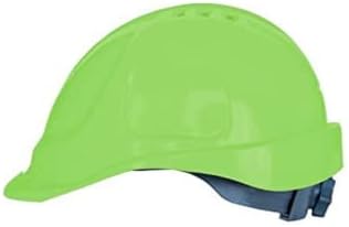 Hard Hat Safety Helmet Construction worker helmet Ventilated Twist Lock Wheel Ratchet and sweatband Light EN 397 (Green)
