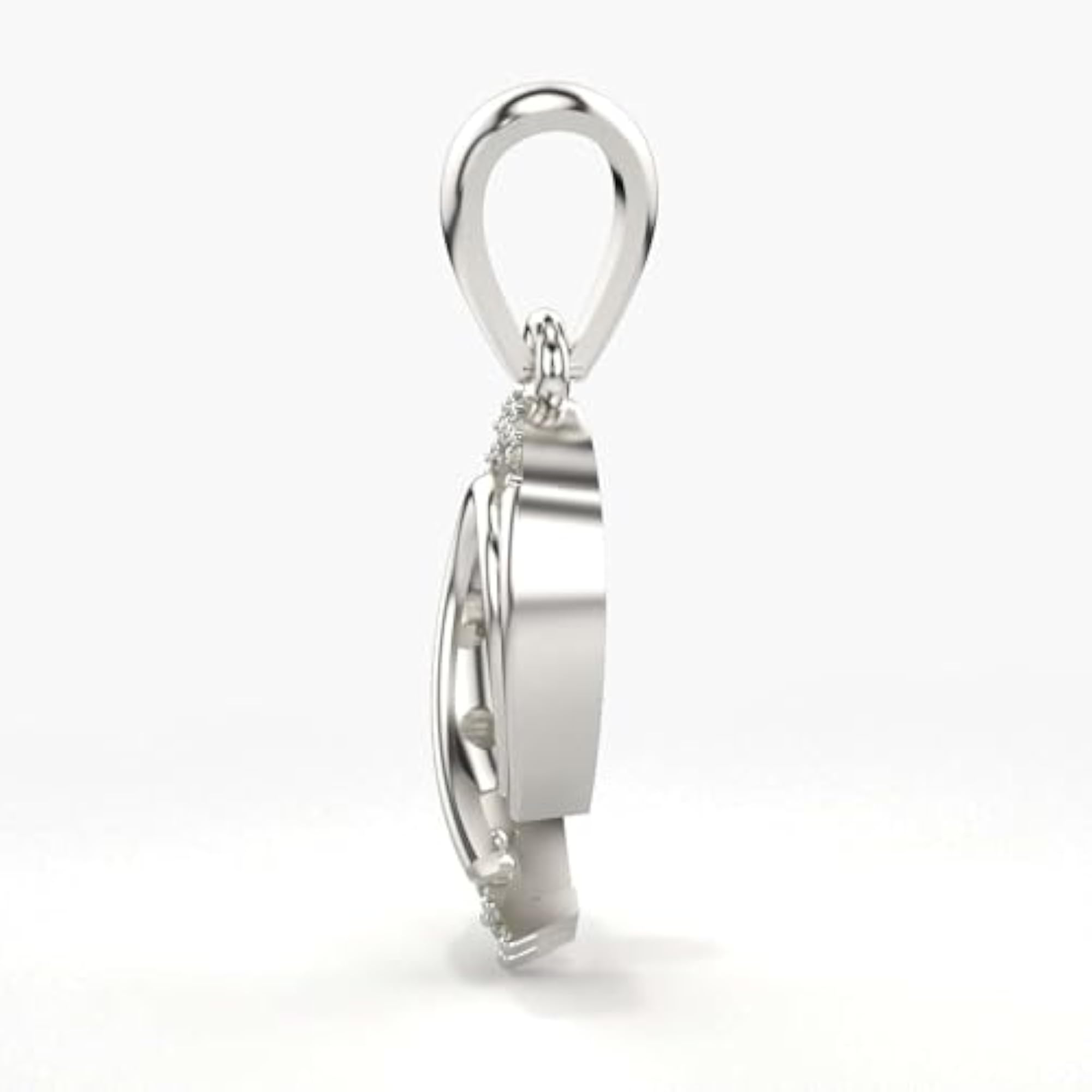 Women's Sterling Silver & Lab Grown Diamond Pendant, 0.07cts