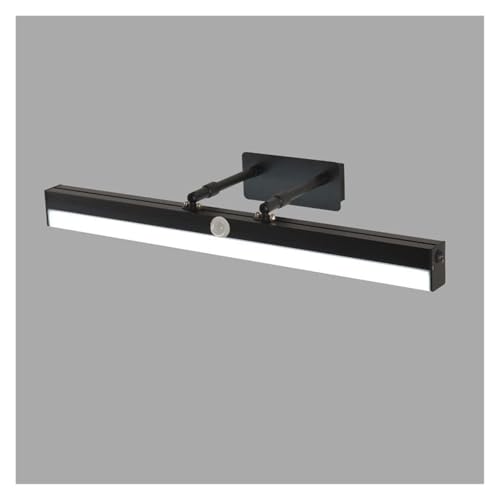IUokLU Lámpara de tocador con Sensor LED e inducción del Cuerpo Humano Ajustable Lineal con Interruptor para Espejo Frontal Moderna para baño un Color 60 cm,Un color-60cm