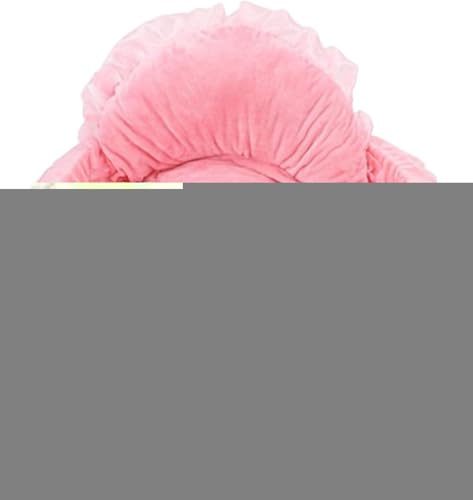 Dlwk ピンクプリンセス犬用ベッド、大型犬用ベッドソファ、ラグジュアリーハウスケンネルスリーピングベッド、大型犬用レースキャットベッド、中型猫用、ピンク