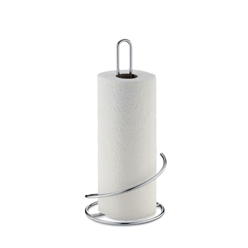kela Porte-Rouleau de Cuisine Vertical, également pour Rouleaux épais, Porte-Rouleau de Cuisine Hauteur 33 cm, Caro, métal chromé