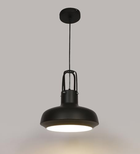 Image of MONI Lights Celling Hanging Light for Room, Table, Holl, Garden House Decoration Pendants Light of Pattern Aluminium Black L-062BLK(Pack of 2)