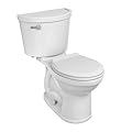 American Standard 610BA001.020 Champion PRO Two-Piece Toilet with Slow-Close Seat and Wax Ring, Round Front, Chair Height, White, 1.28 gpf