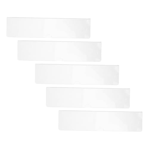 MAGICLULU Soportes para Placas de Acrílico Transparente para Puerta de Oficina con Adhesivo de Doble Cara Paquete de 5 Unidades 20X5 CM Marco para Letrero de Sala de Conferencias Uso en