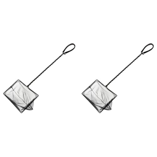 Epuisette pour Aquariophilie Noir 12 cm (Lot de 2) - Amtra - Filet - Pêche à la senne - Aquarium Fishing - Métal Noir