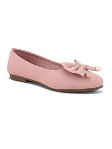 Image of XE Looks Flats with Gold-Tipped Bow - Elegant, Trendy, and Perfect for Any Occasion for Girls & Women