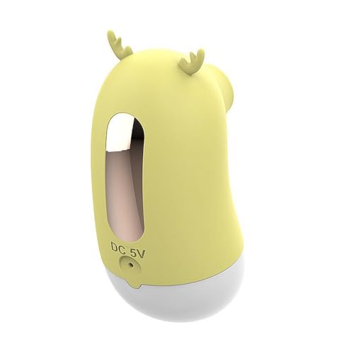 Vibrador 5 Modos Pulsação Língua 2 em 1 Alce Recarregável USB (Amarelo)