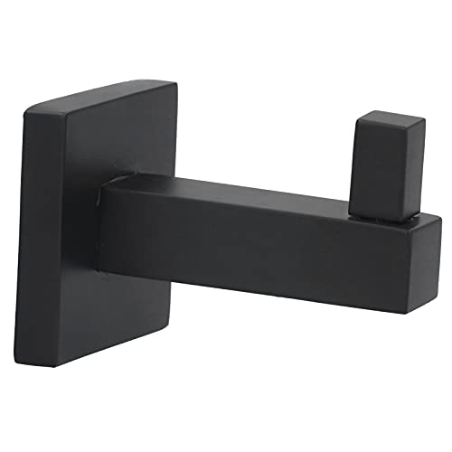 Moderno gancho de pared negro resistente para baño, cocina, hotel, elegante gancho de toalla