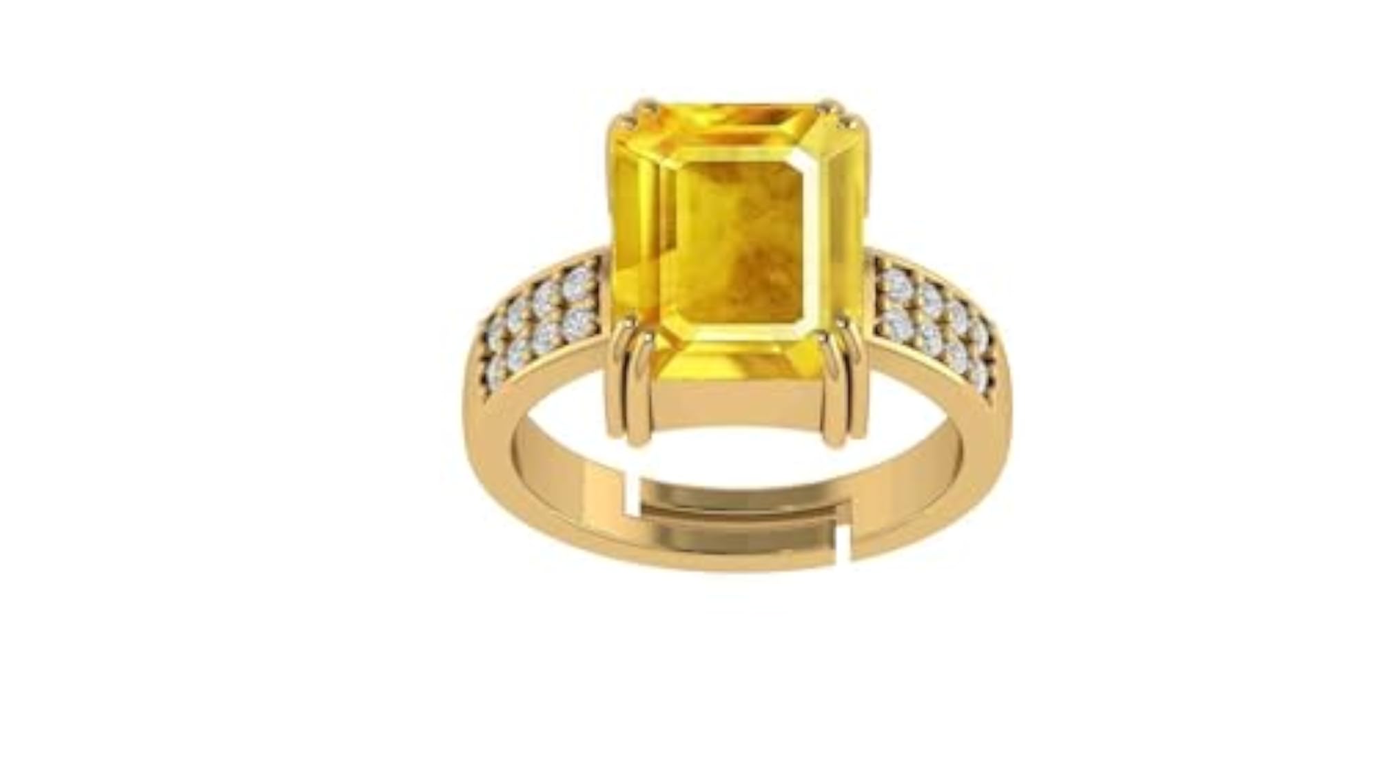 Men's & Women's Certified Yellow Sapphire Ring