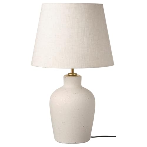 IKEA BLIDVÄDER Tischleuchte, Elfenbeinweiß Keramik/Beige, 50 cm Höhe