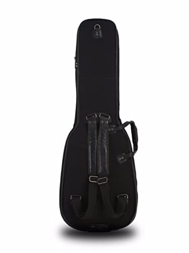Black Buffalo & Canvas Gig Bag for Two Electric Bass Guitars - Image 3