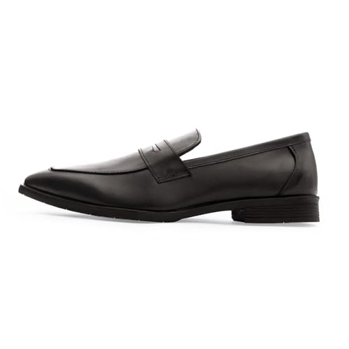 Image of Classic Genuine Leather Formal Penny Loafers for Men | Premium Formal Slip-On Shoes | Cushioned Comfort | Lightweight TPR Sole | Office & Business Wear