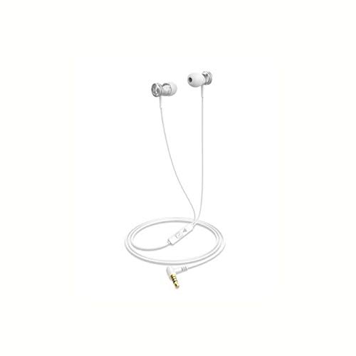 havit Auriculares Auxiliar con Cable y Microfono E303P 3.5mm Control de Volumen y cancelacion de Ruidos (Plata)