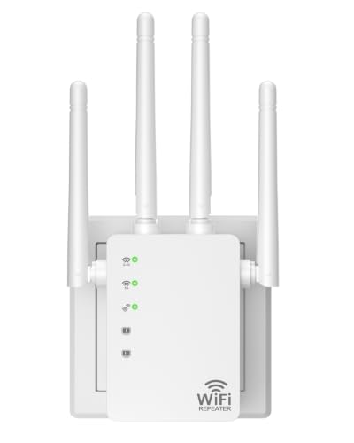 Image of Dual Band WiFi Signal Booster 1200Mbps with 4 Antennas
