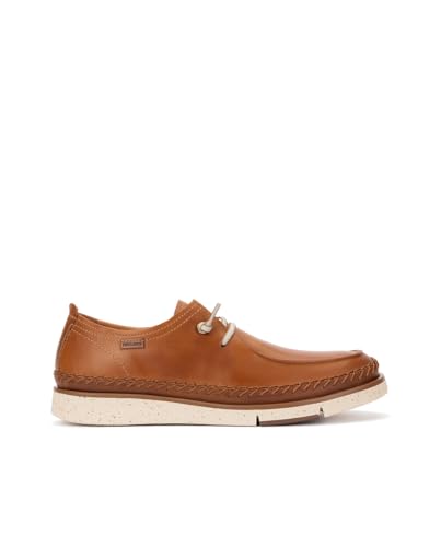 Pikolinos San Juan Zapatos Cordones Hombre | en Cuero | Suela Extraligera en Color Marrón Claro