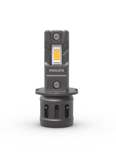 Image of Phillips' Weathervision LED Car Headlight Bulb (H3), Ultra-Compact Direct-Fit, Halogen Color Match, Easy Install, LED Performance, 3500K, Set Of 2, White