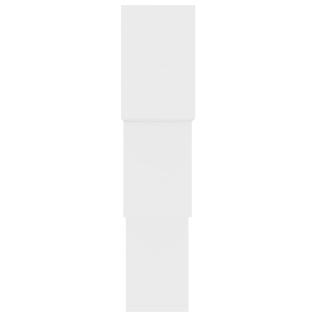 Set di 3 mensole da parete cubiche bianche, moderne mensole sospese in legno, scaffali a cubo ad incastro per soggiorno e corridoio, mensole decorative da parete, 68 x 15 x 68 cm