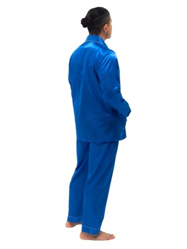 Mens Light Brushed Back Satin Pajamas3