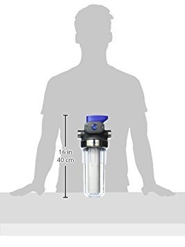 Condition photo showing New/Like New for culligan wh-s200-c whole house water filter housing – 3/4" inlet/outlet, standard duty, sediment filtration system, clear housing, pressure relief valve, nsf certified 3/4 inch clear