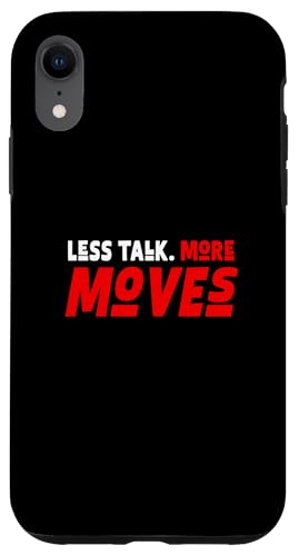 Red Color Less Talk, More Moves Red Graphic �X�}�z�P�[�X iPhone XR �p