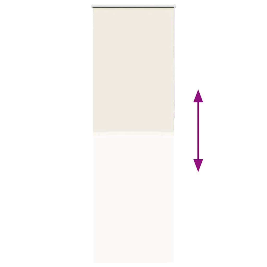 Verdunklungsrollo, gebrochenes Weiß, 65 x 210 cm | 100 % Polyester, Befestigung an Wand oder Fenster, höhenverstellbar, Kindersicherung