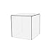 Marketing Holders Clear Acrylic Display Case 8x8x8 Inch 1 Open Side Jewelry Box Storage Office Supplies Organizer Small Display Clear Box Cube for Collectible Pins Badges and Mementos