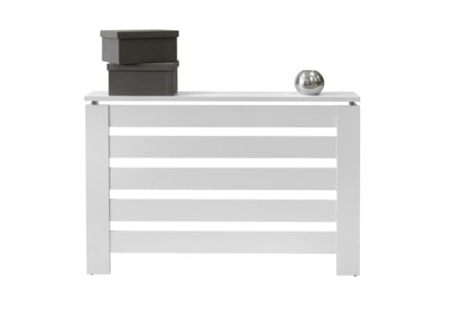 D&J Muebles Kit Cubre radiador, Cubierta para radiador, Moderno, Color Blanco, Listones, Parrilla, Diseño, ingeniería, Cubreradiador Hércules Blanco, Cubre radiador de 120x84x20