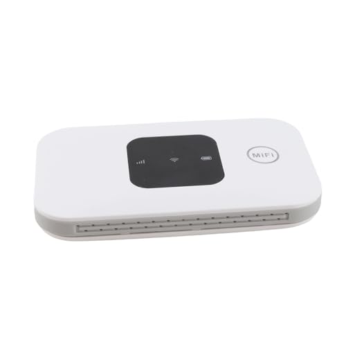Image of Portable 4G Mobile WiFi Hotspot Router - Compact White LTE Travel Router with 2100mAh Battery, Supports 10 Devices, Global 3G /4G Bands, for Phone Laptop Tablet Desktop
