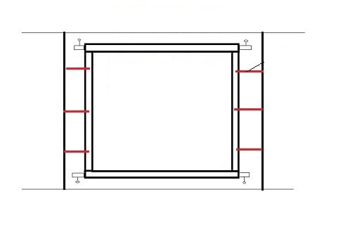 Golf Impact Screen Poly Blend-Hanging for Golf Simulator-Triple Hemmed