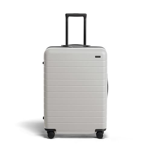 Image of Away Medium Checked Luggage, Lightweight Hard Shell Suitcase with Spinner Wheels, Durable Rolling Luggage, TSA Lock, 26 Inch, Cloud Gray