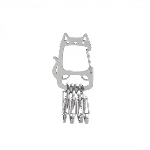 Mousqueton porte-clés en acier inoxydable, mousqueton à dégagement rapide pour clés, équipement de camping en plein air, randonnée, support portable compact