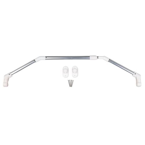 Camco Camper/RV Shower Extender Curtain Rod | Features a Pivot Design for Multiple Uses | Compatible with 35-Inch to 42-Inch Trailer Showers & Crafted with Heavy-Duty Aluminum (43764)