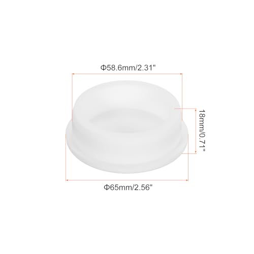 Image of MECCANIXITY High Temp Silicone Plug Mount Dia 58.6mm /2.31 Inch T Shaped Rubber Stopper Hole Plugs for Powder Coating Plating Waterproof Sealing Plugs White Pack of 1