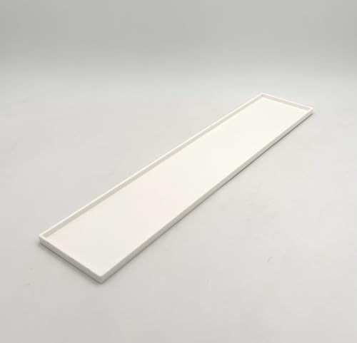 ABEL DESIGN, Bandeja para repostería de 50 x 10 x 1 cm, Expositor para Dulces y Aperitivos, Bandeja de Dulces, Poliuretano, Color Blanco, Fabricada en Italia