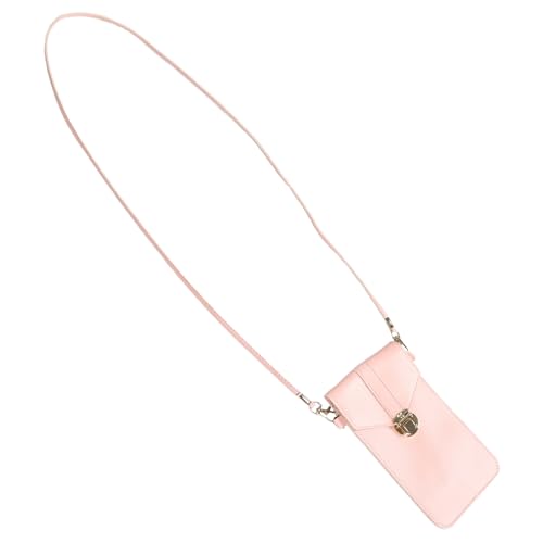 Angoily Mini Crossbody Purse for Women Compact Cardholder Wallet with Card Slots Versatile Shoulder Bag for Everyday Use Lightweight Small Wallet for Students and Essentials Pink