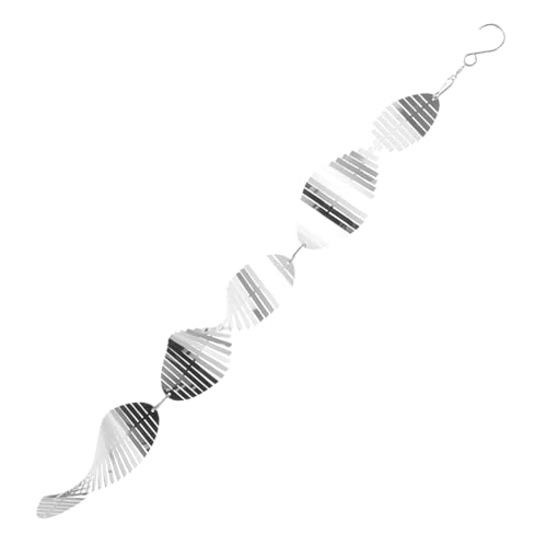 OFFSCH Hängendes Metall Windspiel Für Garten Rotierendes Windspiel Deko 3D Spiegel Wellen Design Garten Dekoration Für Balkon Und Terrasse Beruhigende Atmosphäre Für Innen Und