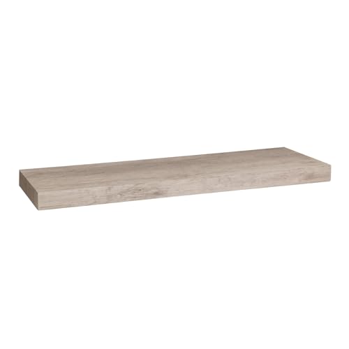 TIENDA EURASIA – Estantes de Pared Flotantes | Material MDF | Carga Máxima 5 Kg | Forma Cuadrada o Rectangular | Baldas Pared (Roble Gris, 60 x 23.5 x 3.8 cm)