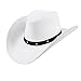 Boland 04384 - Chapeau de cowboy Wichita, Blanc, Chapeau de feutre, Shérif, Far West, déguisement, costume, carnaval, fête à thème