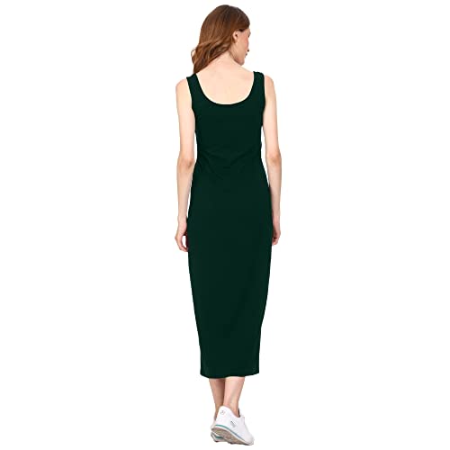 Image of ROARERS Women Maxi Length Sleeveless Cotton Black Dress