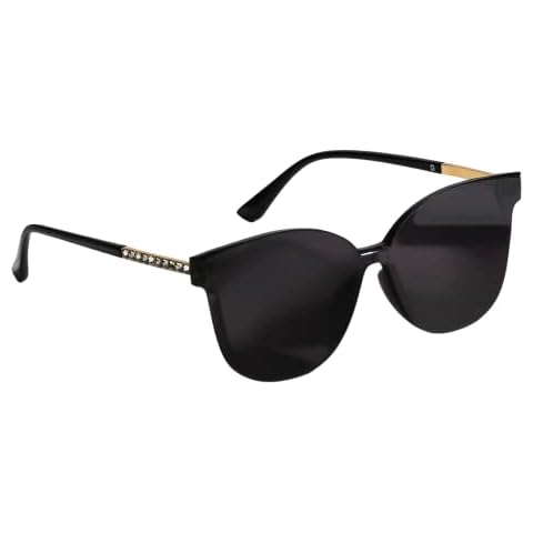 Classic Lens Fashion Sunglasses Retro Cat Eye Shades Sun Glasses Women UV400 (Black) Cover
