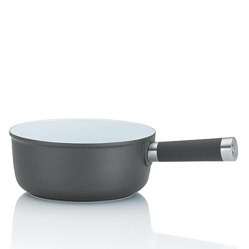 Kela 16571 Meyrin Caquelon à fondue à fromage Cast Aluminium Gris 21 x 21 x 9 cm 1 L