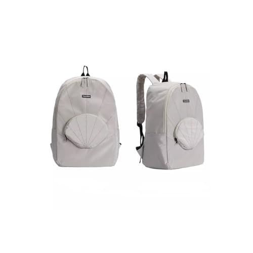 Mochila Sereia Dobrável Impermeável Nylon Resistente Concha Ecobag (Cinza)
