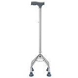 ❤ TU EQUIPO DE APOYO DEFINITIVO: este bastón cuádruple es súper resistente; no debe preocuparse si esta muleta es lo suficientemente resistente para soportar su peso. Soportará hasta 250 libras. Disponible para usuarios diestros y zurdos.