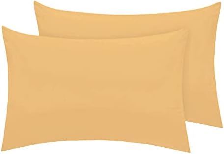 Pizuna Luxurios Cotton Housewife Pillowcases 2 Pack White 48x74cm, 1000 Thread Count Long Staple Combed Cotton Thick Pillow Cover, Soft Sateen Housewife Pillow Cases (Cooling Pillowcase)