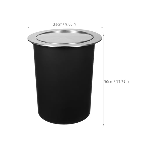 Bote de basura de cocina Toyvian acero inoxidable con tapa abatible miniatura 2