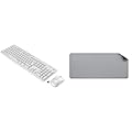 Logitech MK295 Kit Mouse e Tastiera Wireless, Tecnologia Silenttouch, Tastierino Numerico & Desk Mat - Studio Series, Multifunzione, Tappetino per Mouse Esteso