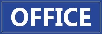 Office Sign Sticker, Waterproof Sticker Signage | Wall Stickers ...