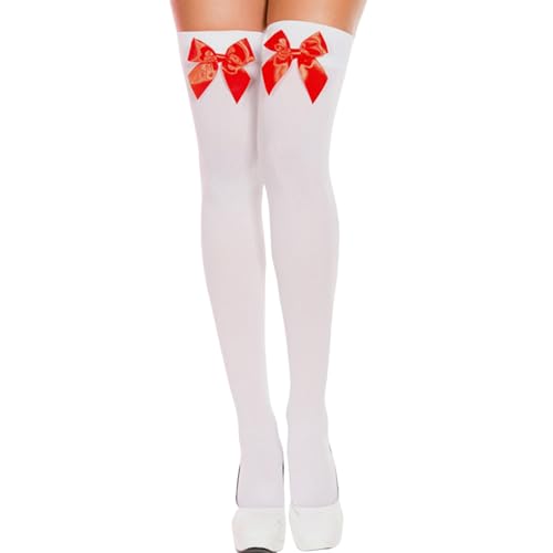 Lilikai Overknee-Strümpfe 1 Paar Rot Schleife