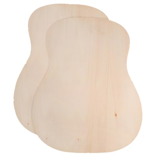 BESTonZON Solid Guitar Headplates 2pcs Guitar Wood Panel Tools for Luthier Replacement and