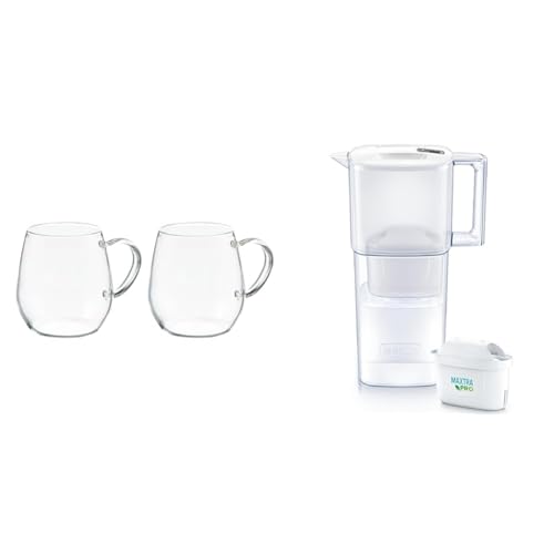 【セット商品】HARIO(ハリオ) ラウンドマグ 2個セット 360ml + ブリタ 浄水器 ポット型 PFOS/PFOA除去試験済 ろ過水容量:1.75L(全容量:3.5L)の画像